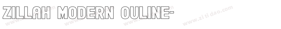 Zillah Modern Ouline字体转换